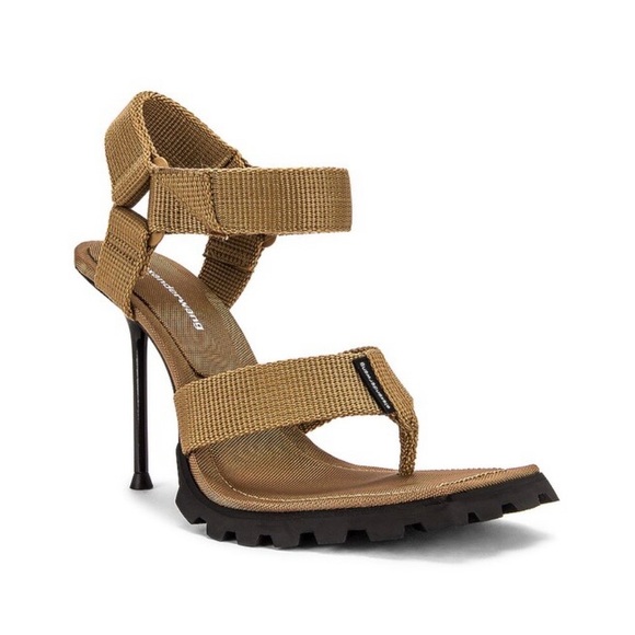 Alexander Wang Julie Lug Sport Thong Sandal Webbing in Sand - Picture 3 of 13